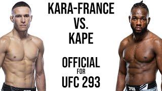 Kai Kara-France vs. Manel Kape OFFICIAL For UFC 293 Fight Announcement and Prediction