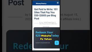 Write Articles & Earn Money 2023  Students Earn Money Without Investment #shorts