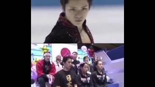 Team Japan cheering for Shoma Uno FS WTT 2017