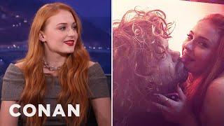 Sophie Turner Got Caught Licking A Tyrion Mask  CONAN on TBS