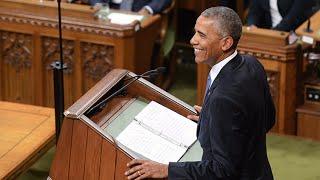 President Barack Obama delivers stirring speech in Parliament
