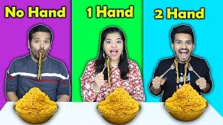No Hand Vs one Hand vs Two Hand Eating Challenge  Hungry Birds