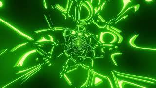 VJ LOOP NEON Green Tunnel Abstract Background Video Simple Lines Pattern 4k Screensaver