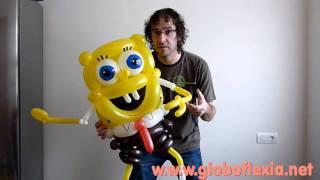 BOB ESPONJA - FIGURA  PROFESIONAL - CURSO  GLOBOFLEXIA GLOBOS BALLOON