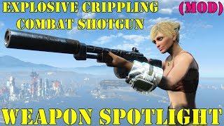 Fallout 4 Weapon Spotlights Crippling Explosive Combat Shotgun Mod