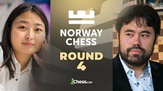 Ju Wenjun vs. Lei Tingjie & Hikaru vs. Pragg Headline Another Eventful Day Norway Chess 2024 Rd 4