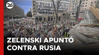 Zelenski apuntó contra Rusia Matar es lo que trae Putin