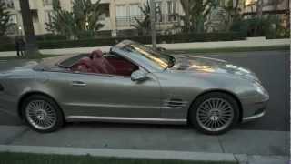 2003 Mercedes Benz SL55 AMG Pewter on Red 50k mi FOR SALE @porscheconnection $29988