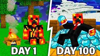 I Survived 100 Days as a MILLIONAIRE in Minecraft