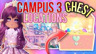 ROYALE HIGH CAMPUS 3 *ALL* OF THE CHEST LOCATIONS