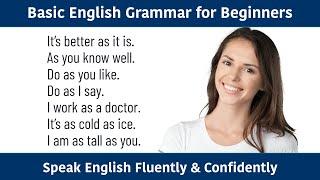 Use ‘as’ in a Sentence  Basic English Grammar for Beginners