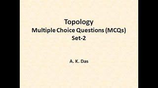 Multiple Choice Questions  MCQs on Topology SET 2