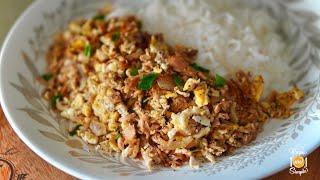 Fried Tuna and Egg - Pepper Lunch in 4 minutes