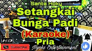 SETANGKAI BUNGA PADI - Santa Hoky Karaoke Dangdut Live Band  Nada Pria  GIS=DO