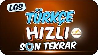 LGS Türkçe Hızlı Son Tekrar  TÜRKÇE FULLETEN TAKTİKLER