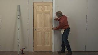 Beginners Learn how to Install a Door in 4 Minutes without Shimming