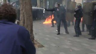 Manifestation contre la loi Travail violents affrontements entre casseurs et forces de lordre