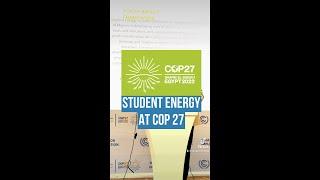 COP27 Roundup with Student Energy