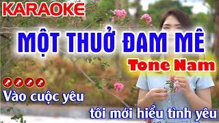 Một Thuở Đam Mê Karaoke Nhạc Sống Tone Nam  Cm  - Tình Trần Organ