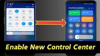 How to Enable Control Center on Redmi Xiaomi  Enable New Notification Bar  MIUI New Control Center