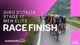 BIGGEST MOMENT OF HIS LIFE   Giro DItalia Stage 17 Race Finish  Eurosport Cycling