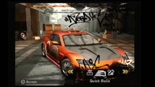 NFS MW Beta PS2 Demo Showing Demo Races + Menus With Bad Ending