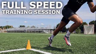 Full Speed Training Session  Training Drills To Improve Speed & Acceleration For Football
