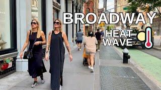 NEW YORK CITY Walking Tour 4K - BROADWAY - Summer Walk Heat Wave