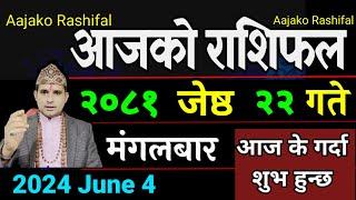 Aajako Rashifal Jeth 22  4 June 2024 Todays Horoscope arise to pisces  Nepali Rashifal 2081