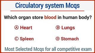 circulatory system mcq  cardiovascular system mcq  mcq on circulatory system