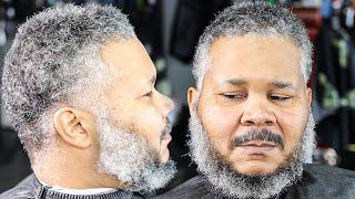 OG PAID ME $250 DOLLARS HAIRCUT TUTORIAL LOW TAPER FADED BEARD BARBER TUTORIAL