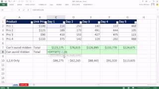 Excel Magic Trick 1010 SUMPRODUCT To Multiply Filtered Columns or Columns With Hidden Rows