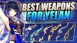 YELAN - WEAPON COMPARISONS - ALL 16 Potential Bows Showcased  Genshin Impact