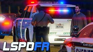 Crazy Police Impersonator Pulls Over Real Deputy Sheriff - GTA 5 LSPDFR