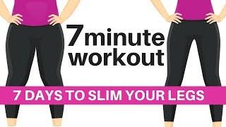 7 MINUTE WORKOUT SLIM YOUR LEGS HOME WORKOUT - LOSE INCHES - REDUCE LEG FAT   LUCY WYNDHAM READ