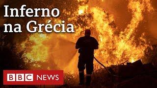 Incêndios na Grécia Parece cena de filme mas é a vida real