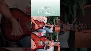 August Taylor Swift Guitar Tutorial  August Guitar Lesson #shorts