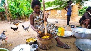 Village Food in West Africa - BEST FUFU and EXTREME Hospitality in Rural Ghana