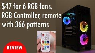 Cheap RGB fans with RGB controller remote and 366 patterns