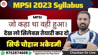 MPSI 2023 SyllabusComplete CourseChauhan Academy Online Classes