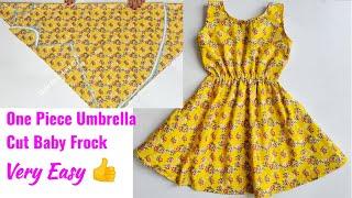 One Piece Umbrella cut Baby frock cutting and stitching  Baby Frock cutting and stitching