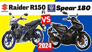 Suzuki Raider R150 Fi vs Monarch Spear 180  Side by Side Comparison  Specs & Price  2024