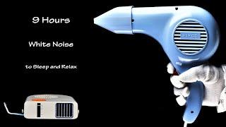 Hair Dryer Sound 103 and Hair Dryer Sound 36 Static  ASMR  9 Hours Lullaby to Sleep and Relax