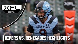 Vegas Vipers vs. Arlington Renegades  XFL Full Game Highlights