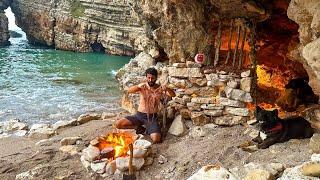 3 DAYS solo survival NO FOOD NO WATER NO SHELTER Catch and Cook OCTOPUS - Bushcraft Camping