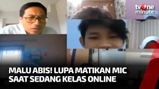 Lupa Matikan Mic Saat Kelas Online Anak Ini ‘Dicengin’ Gurunya l tvOne Minute