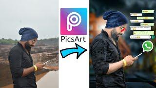 PicsArt editing Tutorial  WhatsApp Chatting With Friend  WhatsApp chat editing