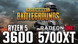 PUBG on Ryzen 5 3600 + RX 5700 XT 1080p1440p benchmarks