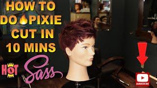 How to cut pixie haircut step by step tutorial for beginnersshort haircut for women #pixie#haircut