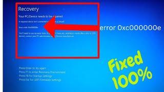 Error code 0xc000000e your PC needs to be repaired windows 11 2023